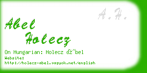 abel holecz business card